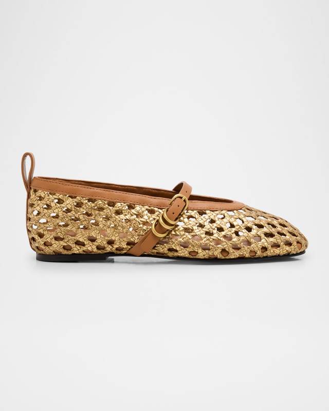 Spire Raffia Mary Jane Ballet Flats